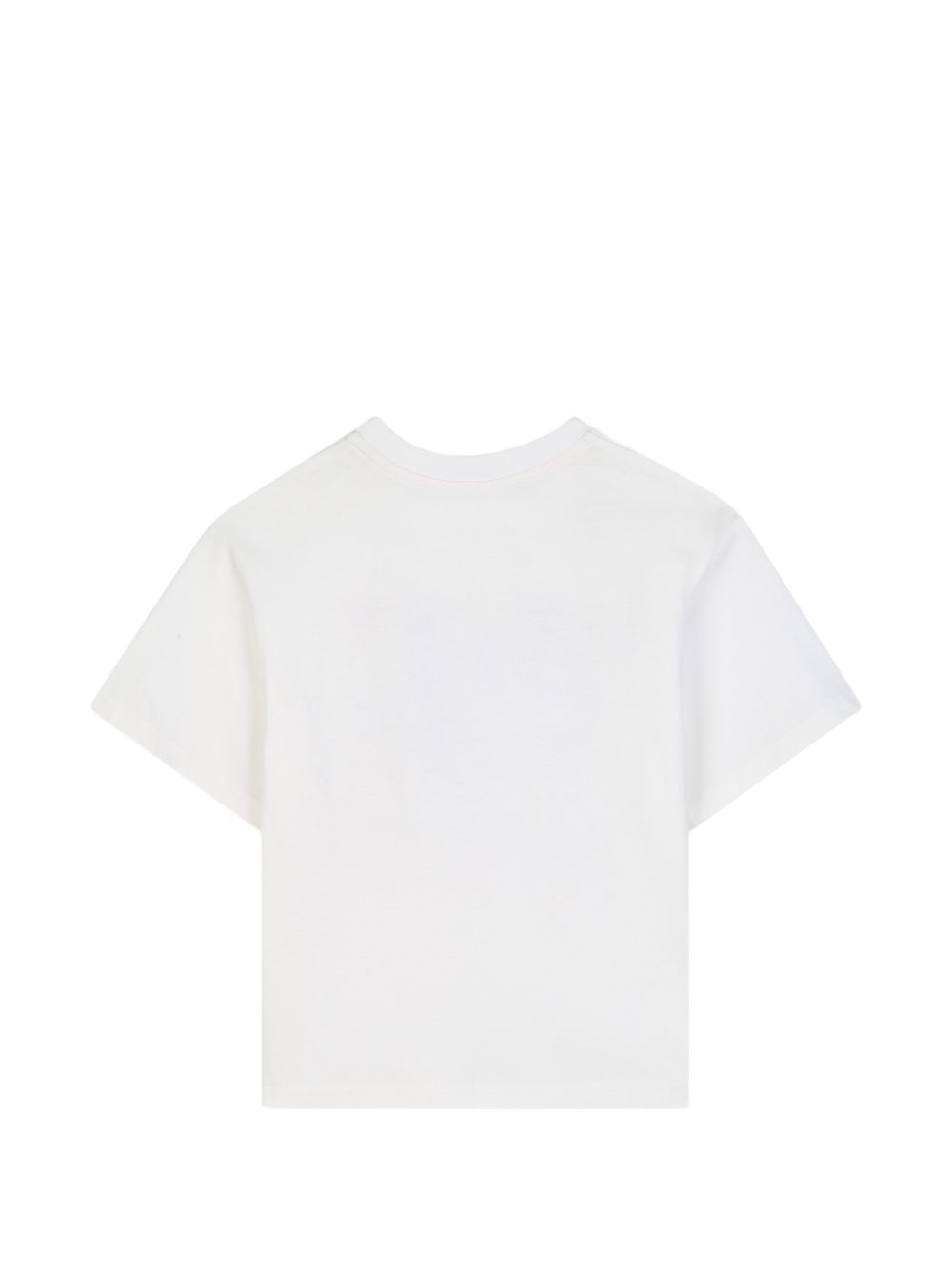 Cotton from organic farming jersey t-shirt con tone-on-tone ribbed scollo. Illustrazione fantasia inspired by curb trainer con lanvin signature in digital stampa. N30396 117 LANVIN KIDS 