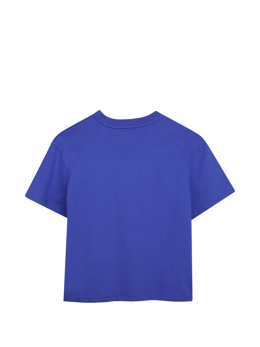 Cotton from organic farming jersey t-shirt, tone-on-tone ribbed scollo, lanvin brand bouclette ricamo sul davanti. Ricamo inspired by adult collection. N30432 80A LANVIN KIDS 