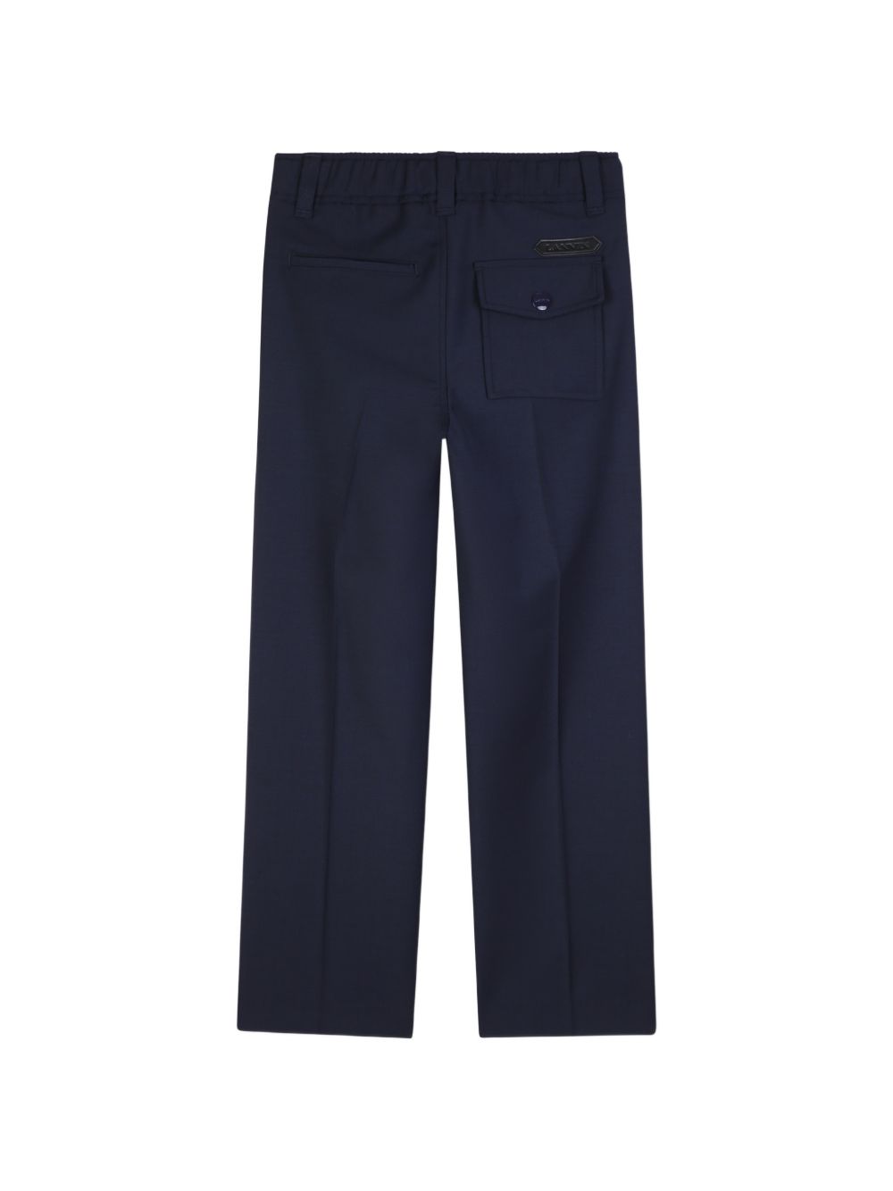 Dry wool neo suit ceremony pantaloni, vita elastica con cintura loops, vita elastica con branded coulisse embellished con branded silver metal ends, pintuck pleat on legs, side entry tasche on davanti, on retro, asymmetric tasche on retro: piped tasc N30441 868 LANVIN KIDS 