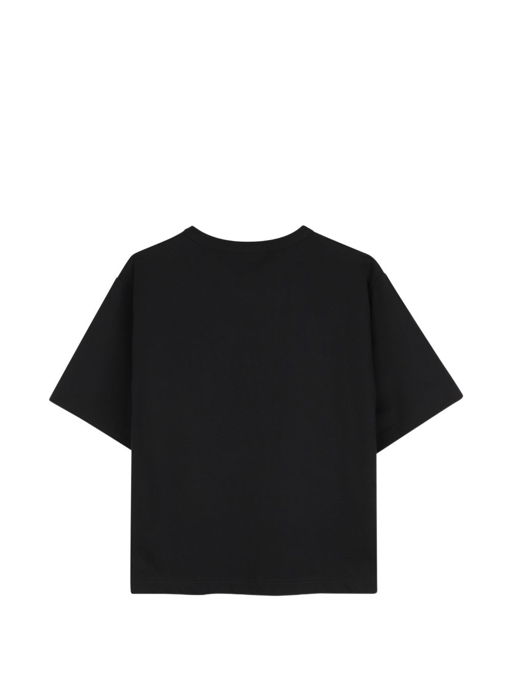 Cotton from organic farming jersey t-shirt. Lanvin ricamo applied to curb braids sul davanti. Style from adult collection. N30480 09B LANVIN KIDS 