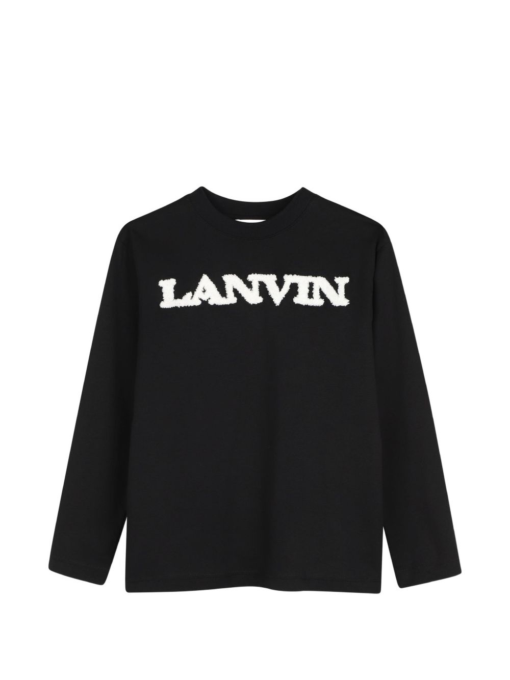 Cotton from organic farming jersey t-shirt con lanvin brand bouclette ricamo sul davanti. Ricamo from adult collection. N30481 09B LANVIN KIDS 