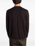 Maglia girocollo in lana vergine rum