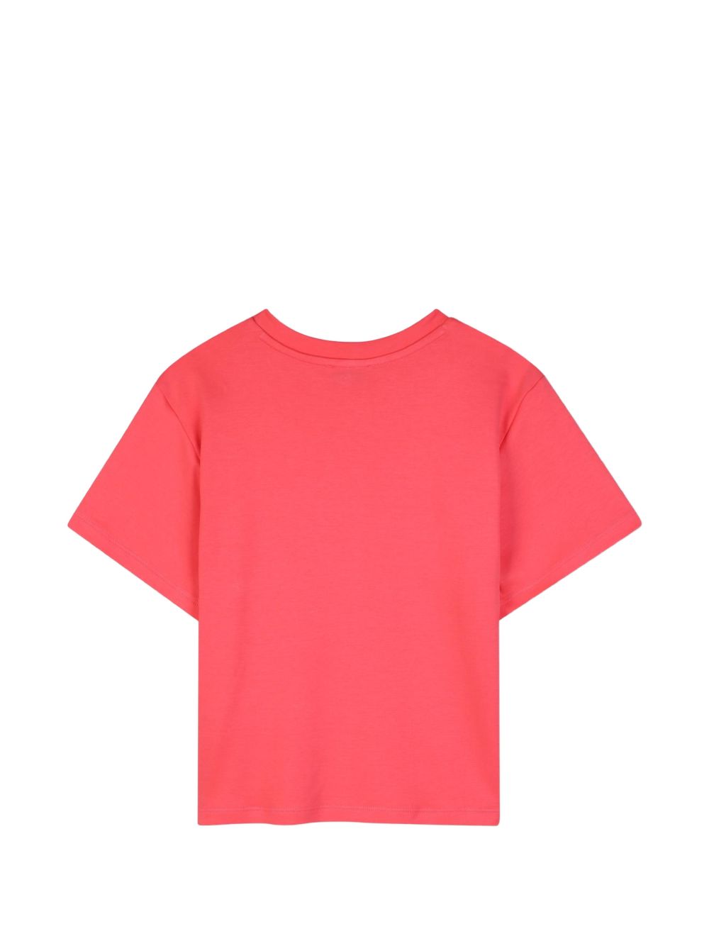 Short-sleeved cotton interlock t-shirt con a trompe-l'oeil stampa of a 'snapshot' bag adorned con whimsical details e charms. Original e casual design. W60994 98A MARC JACOBS KIDS 