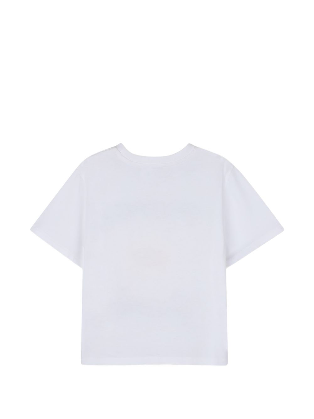 Short-sleeved cotton jersey t-shirt con a boucle ricamo daisy sul davanti e marc jacobs illustrazione in cornely ricamo. W61000 10P MARC JACOBS KIDS 