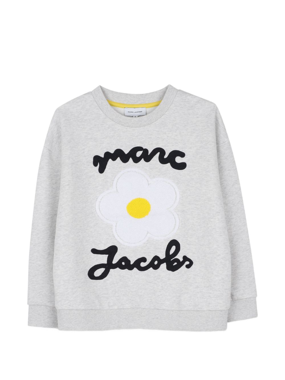 Cotton fleece sweatshirt con a boucle ricamo daisy sul davanti e a marc jacobs illustrazione in cornely ricamo. W61009 A18 MARC JACOBS KIDS 
