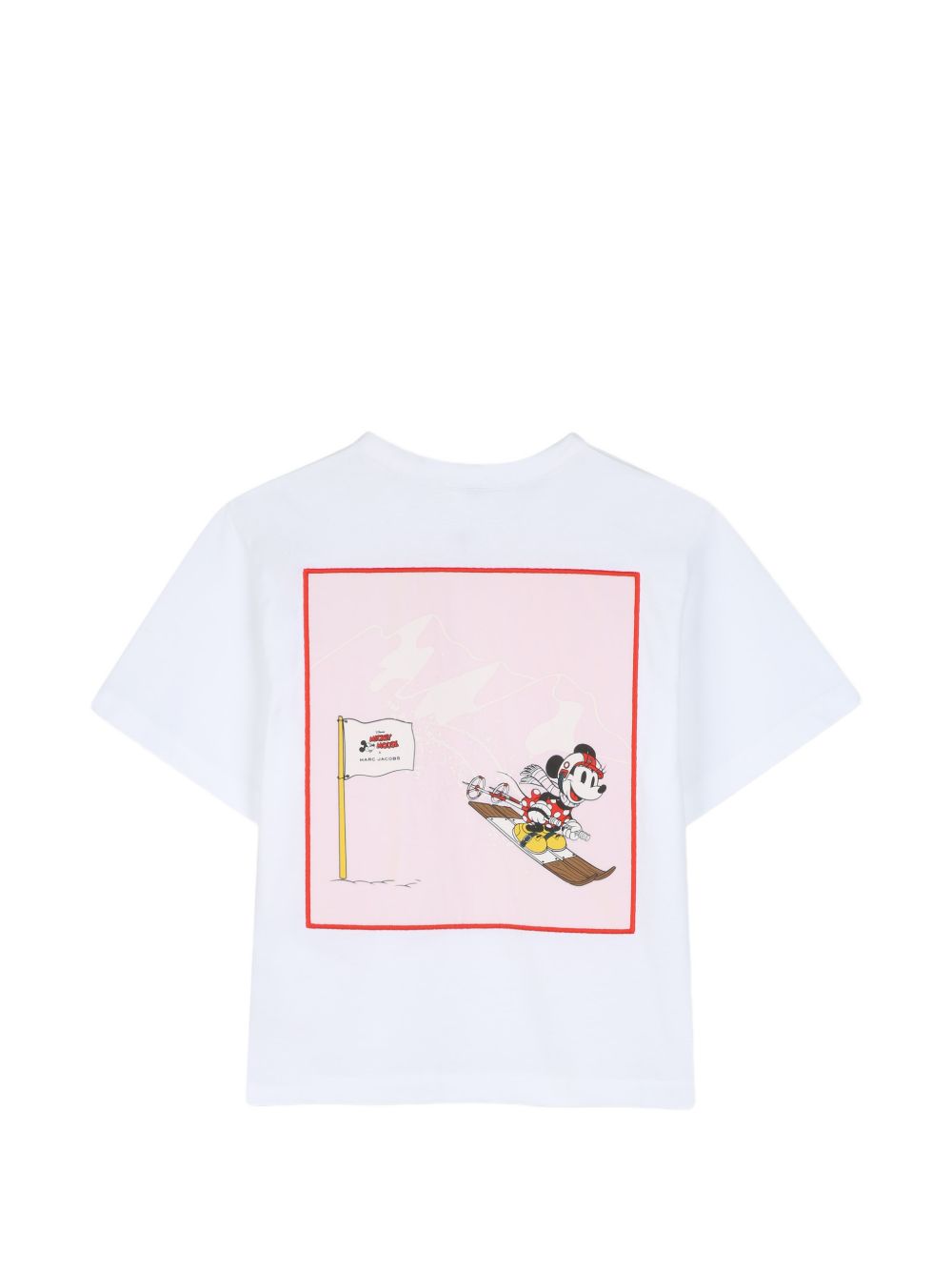In collaboration con "disney": cotton jersey t-shirt, decorated con a graphic stampa on cotton poplin sul retro. A marc jacobs x mickey mouse stampa sul davanti chest. W61023 10P MARC JACOBS KIDS 