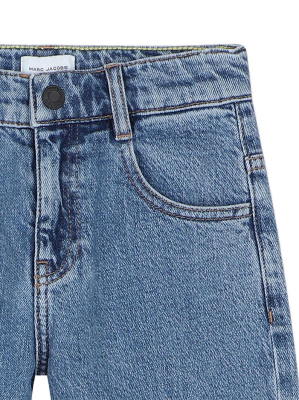 Pantaloni in denim, marc jacobs chain embossed, branded silicone label on retro cintura, m-detail signature stitches on retro tasche, vita regolabile up to 10y. W61053 Z10 MARC JACOBS KIDS 