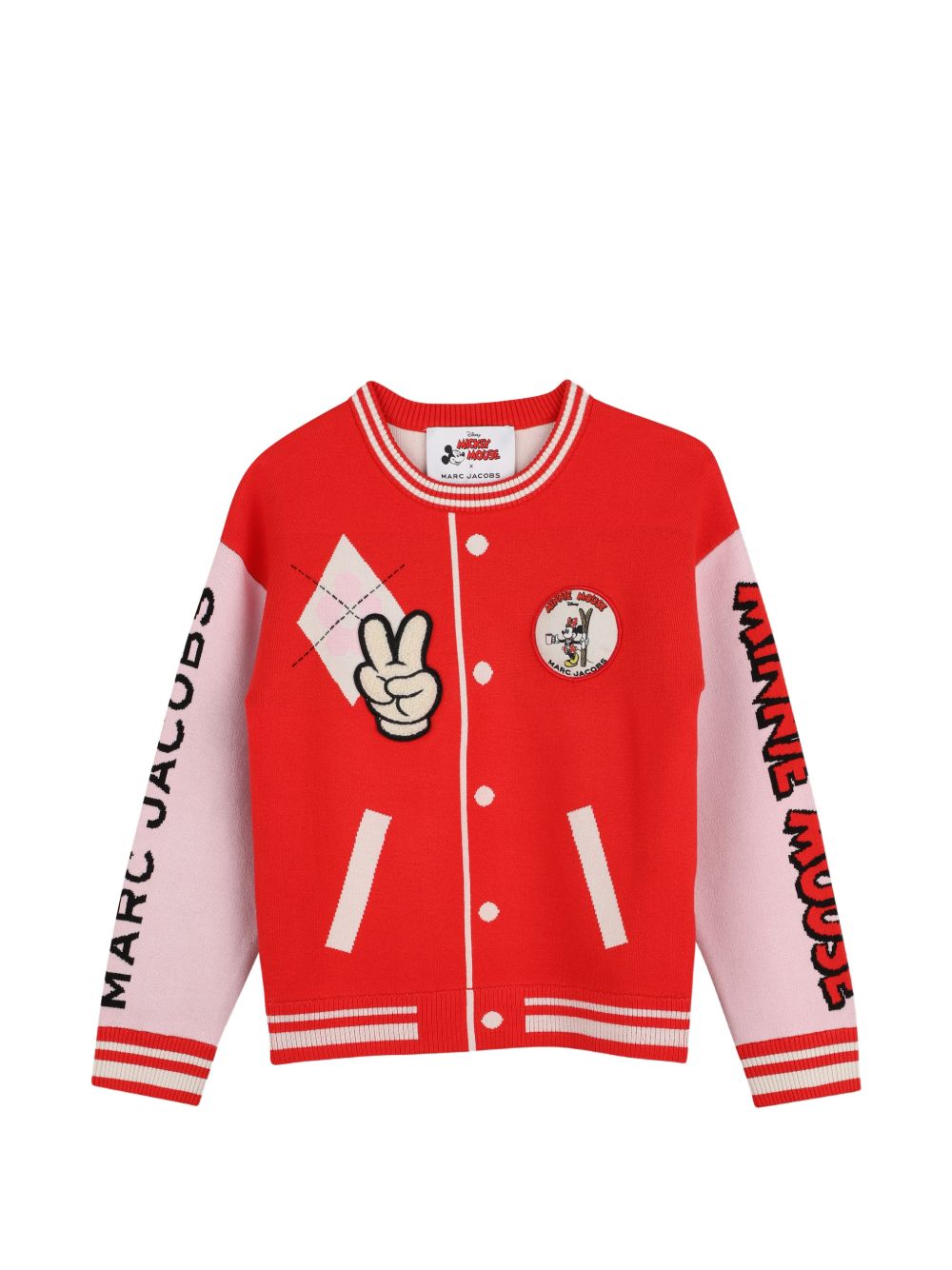 In collaboration con disney: felpa con davanti jacquard featuring mickey mouse x marc jacobs branding e woven label al retro. W61110 975 MARC JACOBS KIDS 