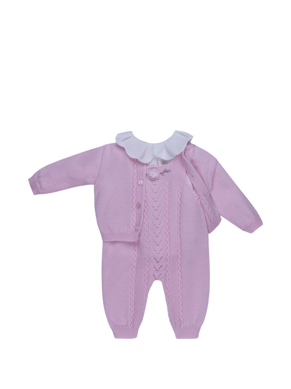 Set 3 pezzi con salopete  lungo smacchinato IS1131 C302 MARLU' KIDS 