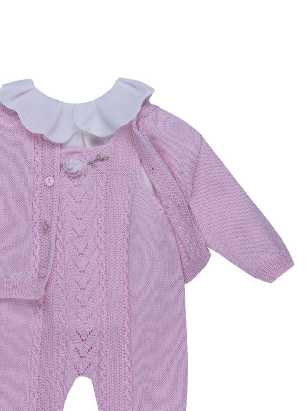 Set 3 pezzi con salopete  lungo smacchinato IS1131 C302 MARLU' KIDS 