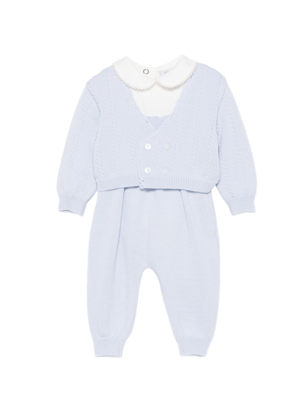 Set 3 pezzi con salopete  lungo smacchinato IS6131 C460 MARLU' KIDS 