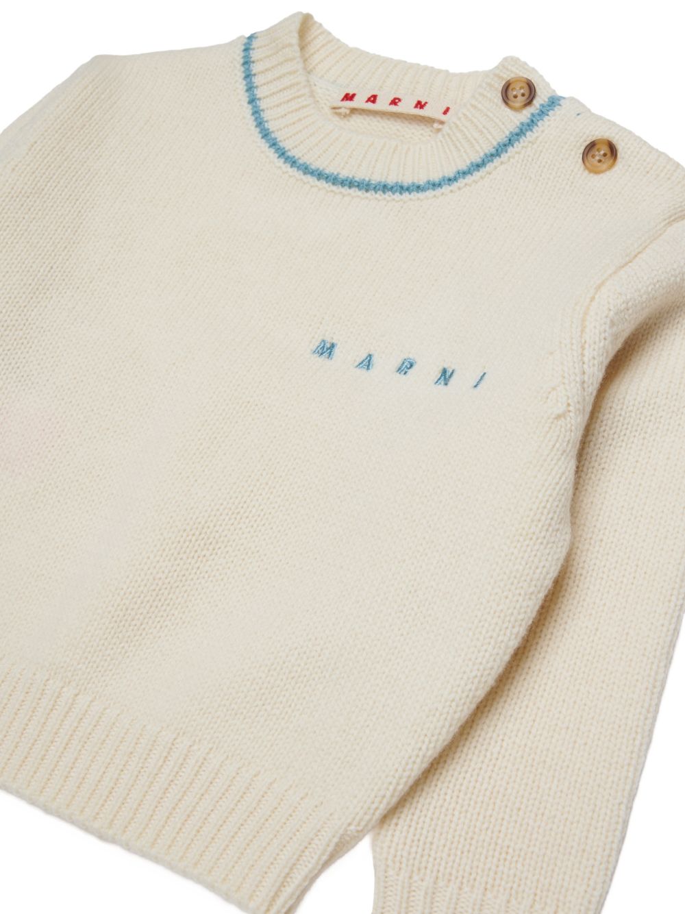Maglione in Lana Pearl White M01875M004C 0M116 MARNI KIDS 