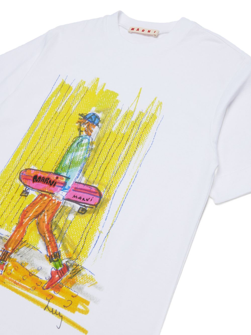 T-shirt Bianco M01947M00L9 0M100 MARNI KIDS 