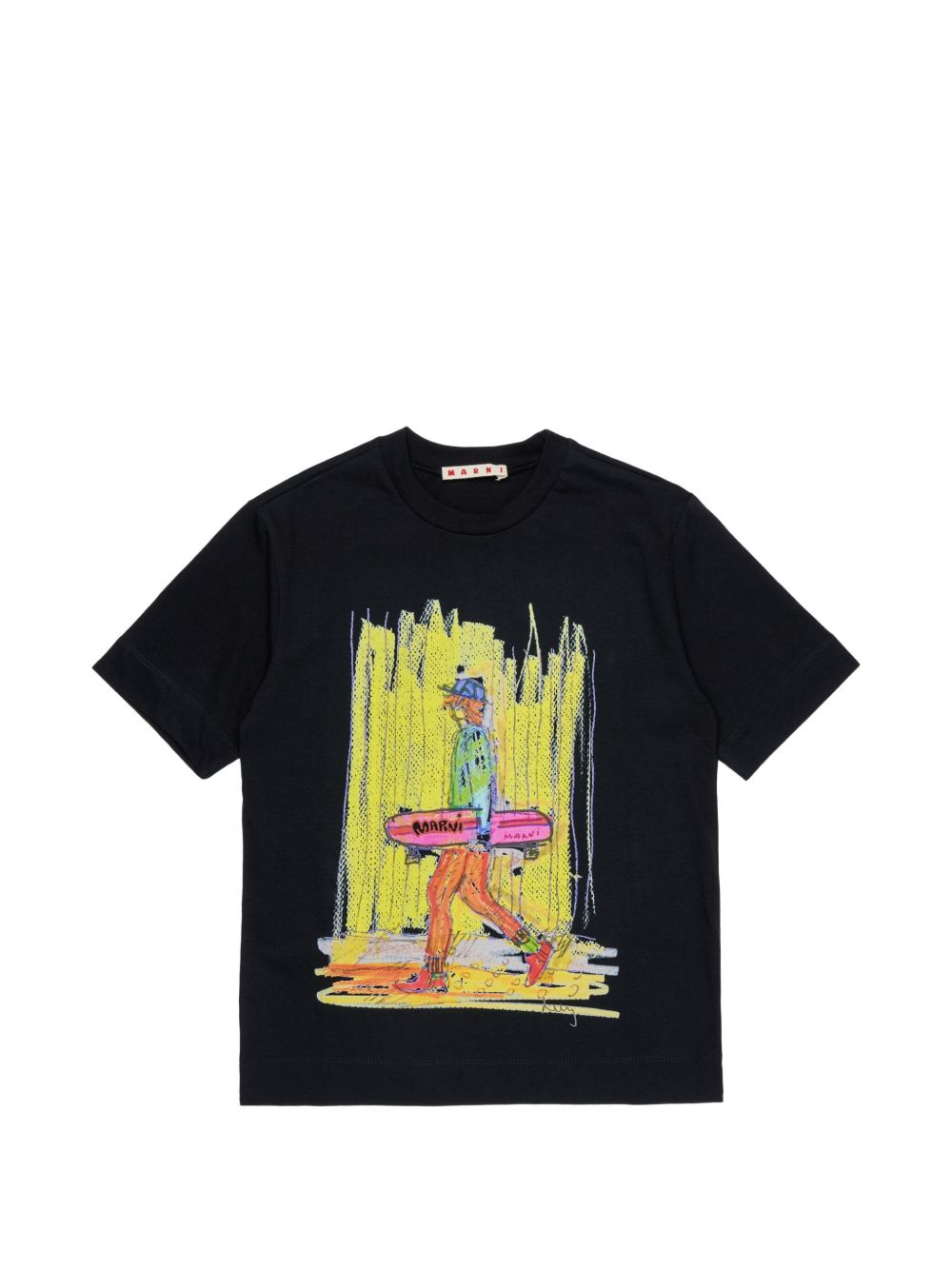T-shirt Nero M01947M00L9 0M900 MARNI KIDS 