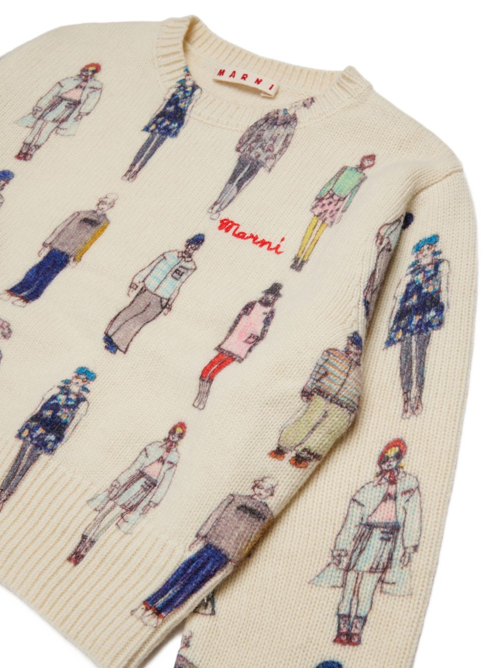 Maglione in Lana Pearl White M01952M00Y6 0M116 MARNI KIDS 