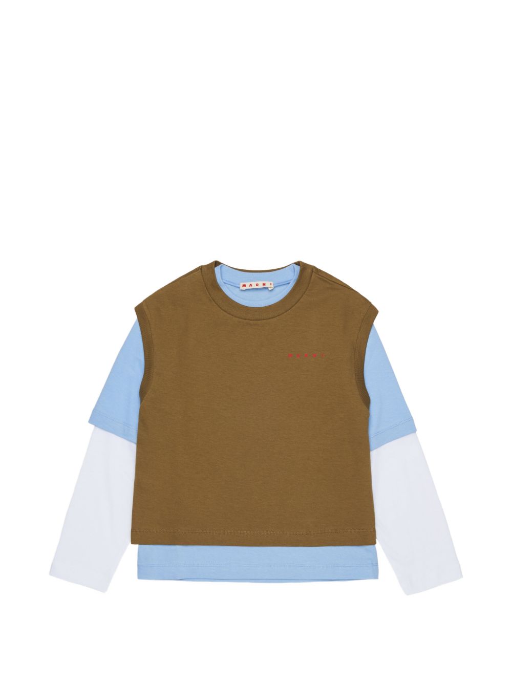 Maglia Wood Brown M01953M00RF 0M721 MARNI KIDS 