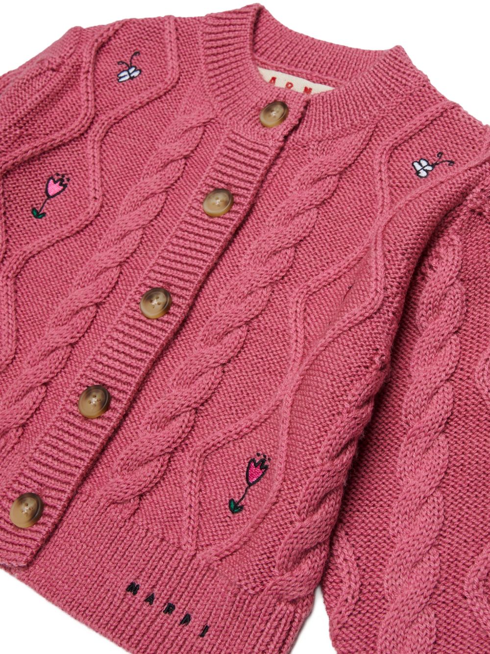 Cardigan in Lana Sweet Pink M02034M00XS 0M352 MARNI KIDS 