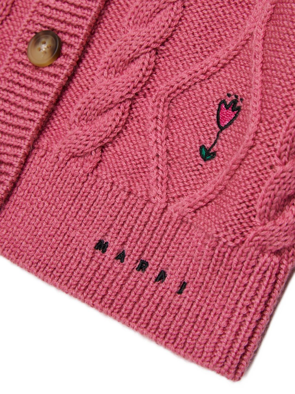 Cardigan in Lana Sweet Pink M02034M00XS 0M352 MARNI KIDS 