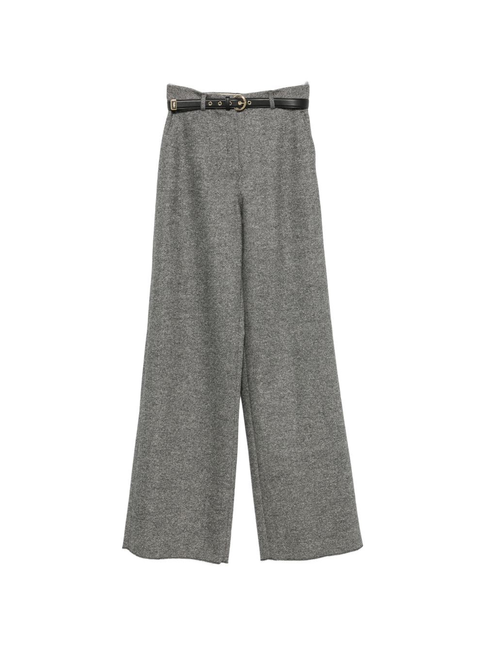 Pantalone lungo in lana vergine Bianco nero 2626136042600 001 MAX MARA STUDIO 
