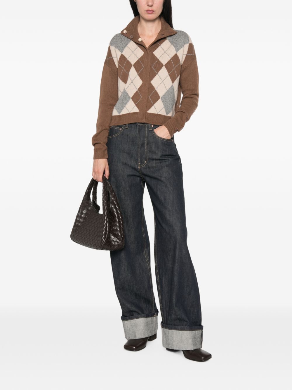 Cardigan in lana Cuoio 2626346052600 003 MAX MARA STUDIO 