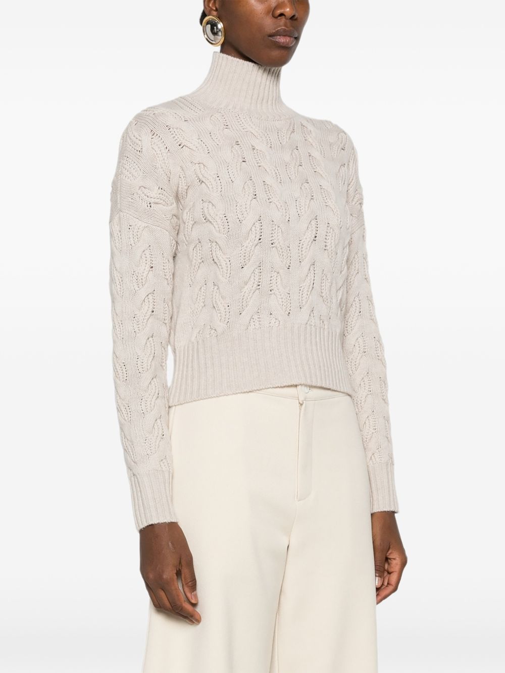 Maglia-canottiera-top in lana Beige 2626366042600 002 MAX MARA STUDIO 