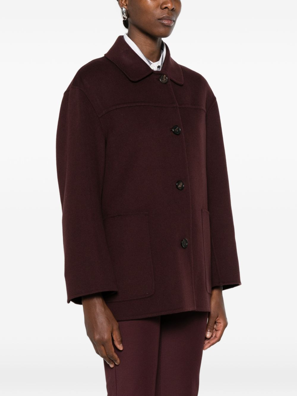 Giaccone in lana vergine Rosso scuro 2629086011600 017 MAX MARA 'S 