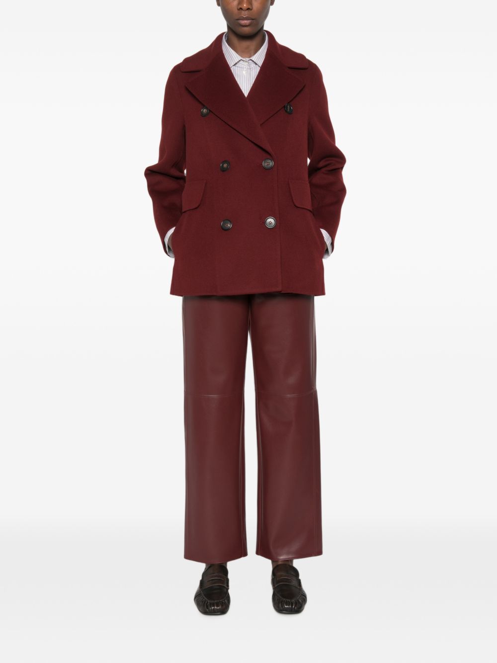 Giaccone in lana vergine Bordeaux 2629086033600 014 MAX MARA 'S 