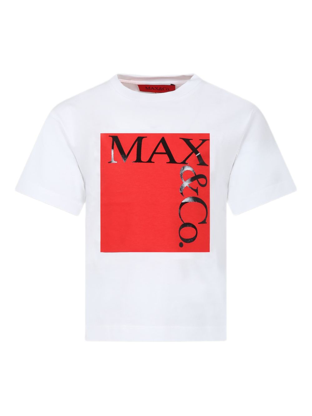 T-shirt Base Mx100 White + Print Red And Black MX0005MX057 MX10C MAX&CO. KIDS 