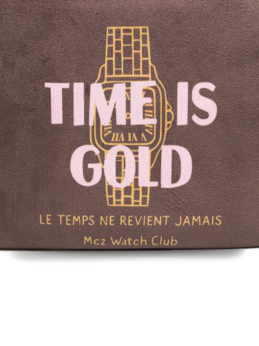 Pochette con grafica orologio marrone ALI0002 03906M MC2 SAINT BARTH 