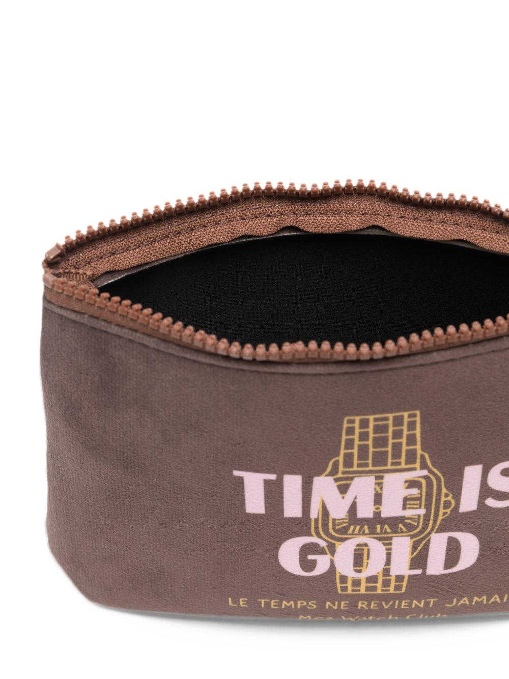 Pochette con grafica orologio marrone ALI0002 03906M MC2 SAINT BARTH 