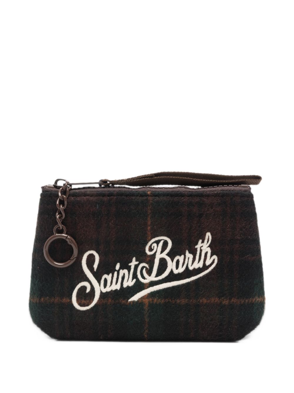 Pochette a quadri verde scuro ALMI005 00468M MC2 SAINT BARTH 