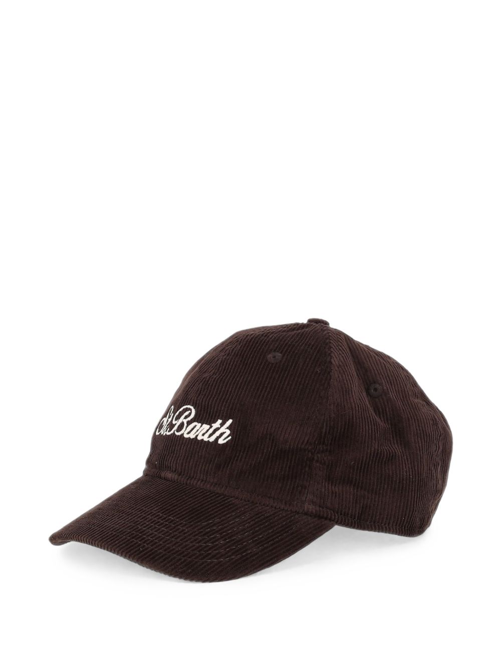 Cappello con visiera a coste marrone BASB0025 00128M MC2 SAINT BARTH 