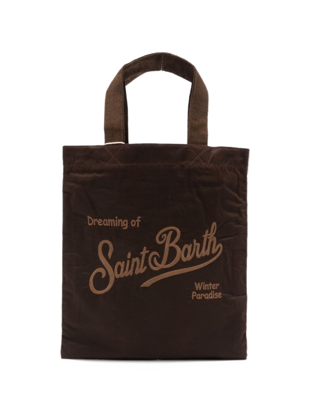 Borsa shopper con logo marrone ESSM005 00128M MC2 SAINT BARTH 