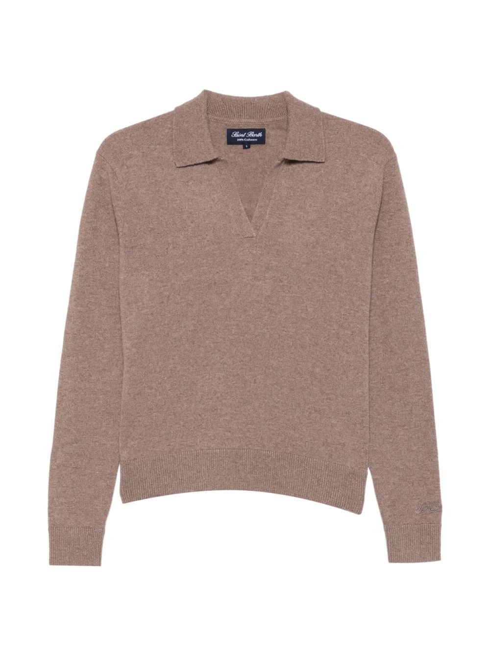 Polo con scollo aperto fango EZE0002 00020M MC2 SAINT BARTH 