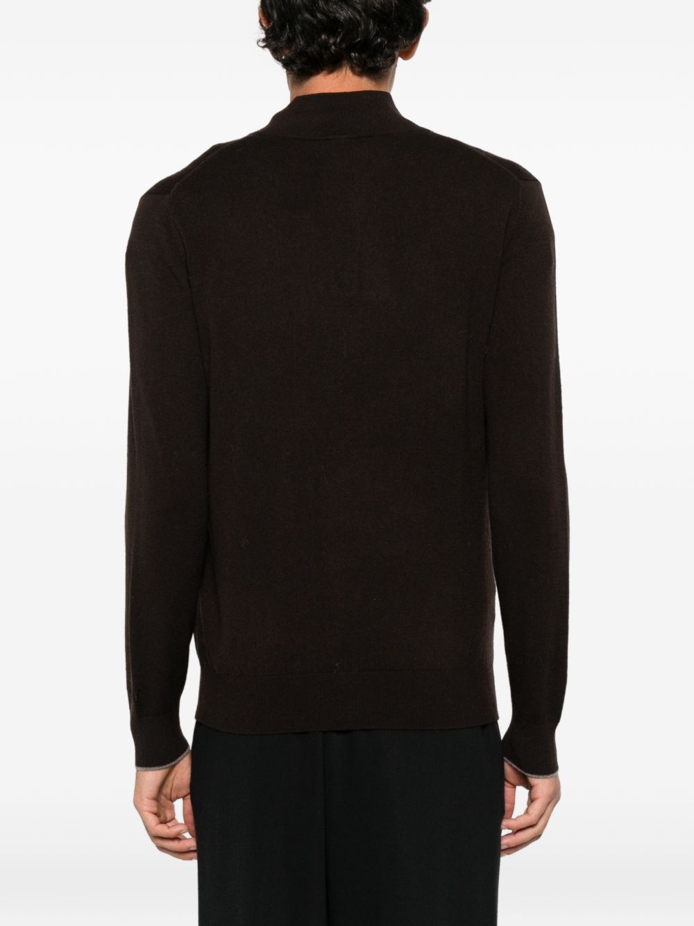 Maglia Marlow a collo alto marrone MRLW001 00022M MC2 SAINT BARTH 