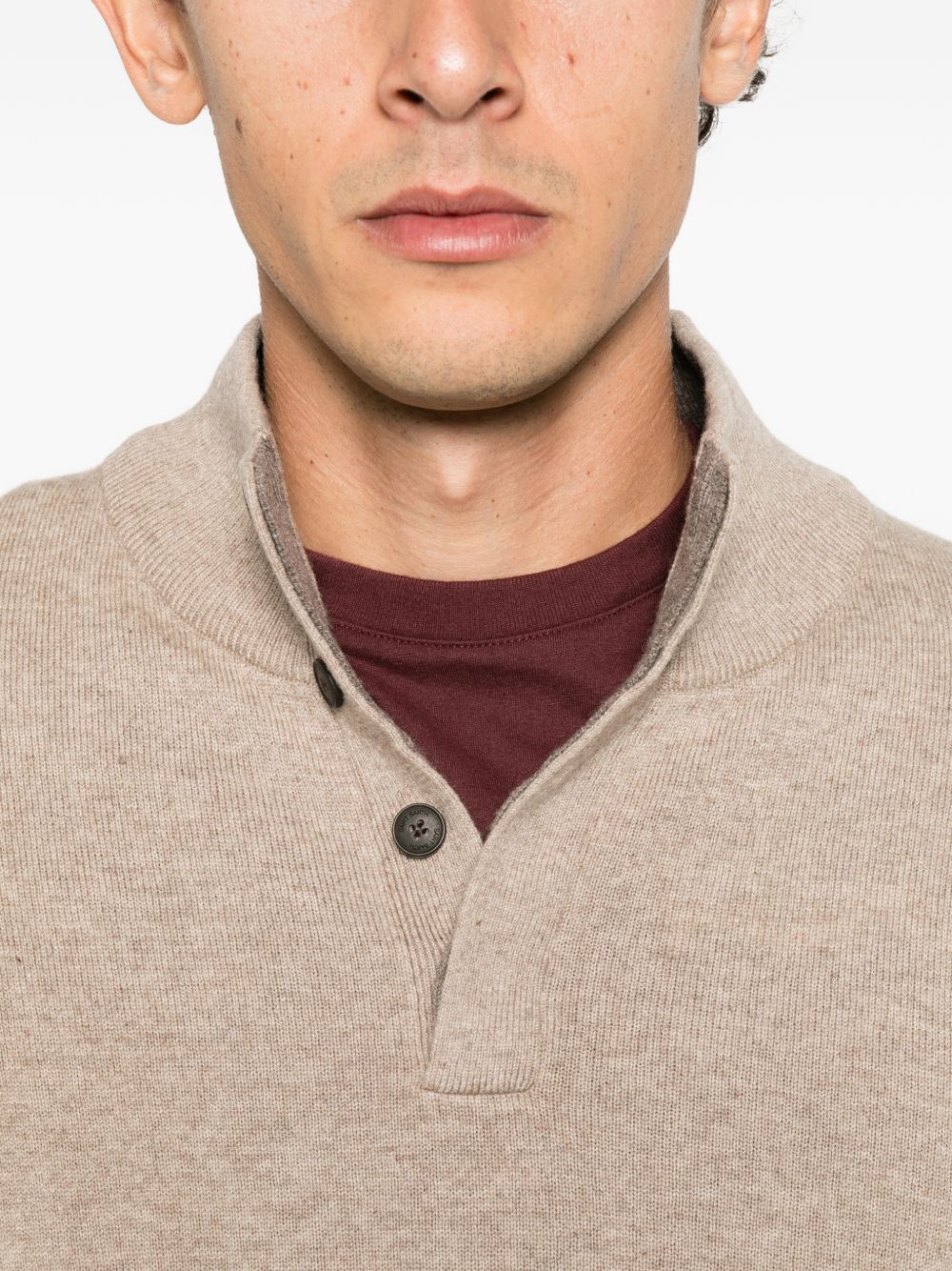 Maglia a collo alto beige MRLW001 00030M MC2 SAINT BARTH 