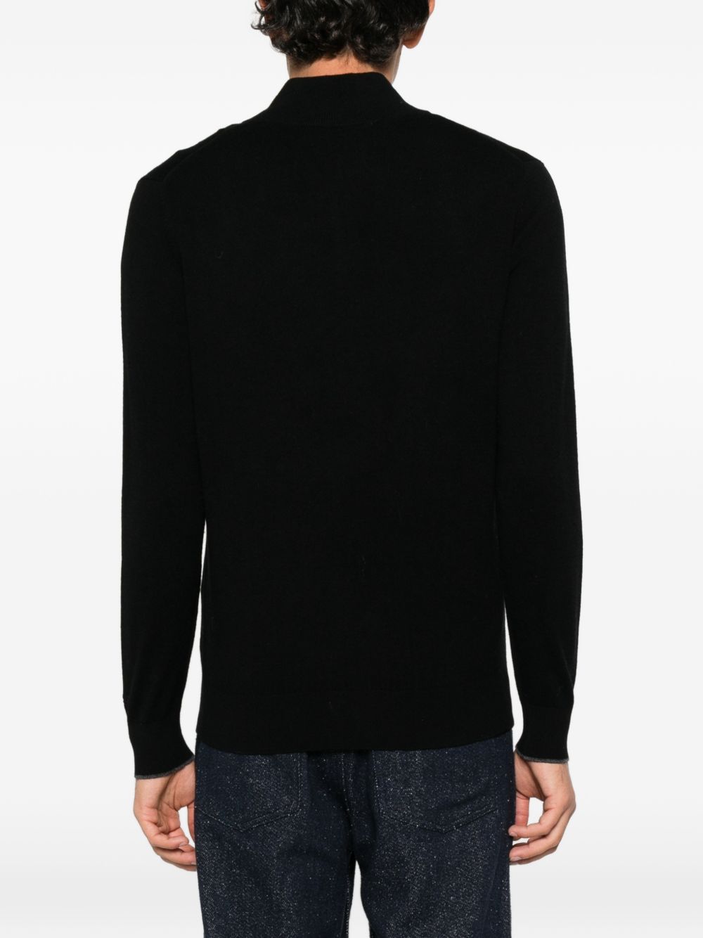 Maglia con collo aperto nera MRLW001 00068M MC2 SAINT BARTH 