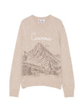Maglioncino con paesaggio beige