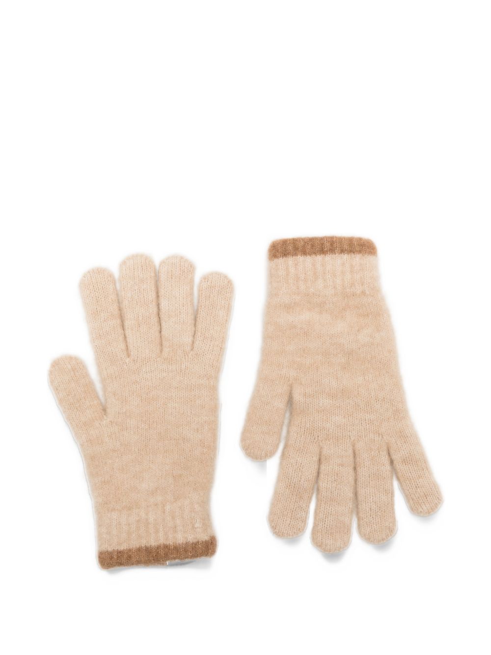 Guanti con bordo a contrasto beige SOG0001 00027M MC2 SAINT BARTH 