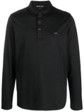 Polo con logo ricamato nera