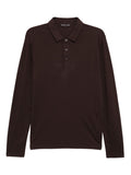 Polo a maniche lunghe marrone
