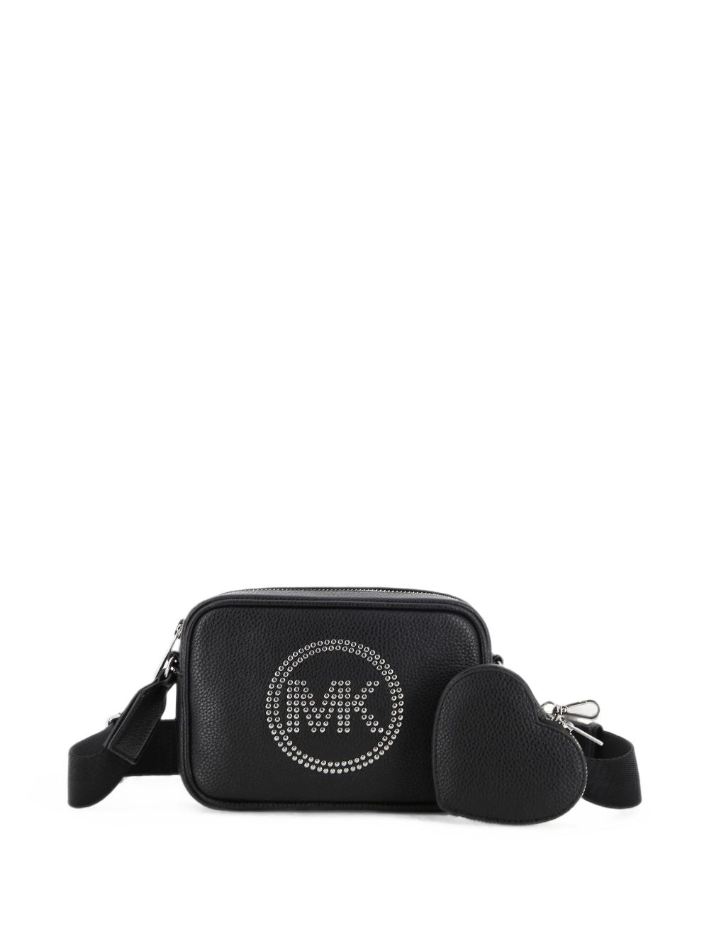 Handbag in grained simili con its removable cuore purse. Branded mk in metal borchie. Regolabile spalla strap con silver buckles. Branded chiusura con zip. Dimensions : 17.5x12x5cms. R30811 09B MICHAEL KORS KIDS 