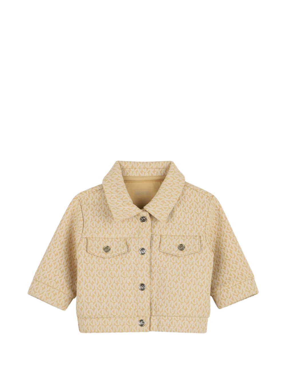 Three pieces set. Cardigan e gonna in double jersey con «mk signature» all-over stampa, e t-shirt in jersey. Cardigan con branded zip chiusura sul davanti, gonna con vita elastica. Plain color maniche lunghe t-shirt con snaps chiusura sul retro. Br R30839 22C MICHAEL KORS KIDS 