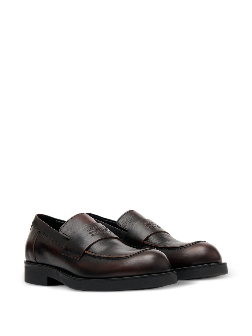 Mocassino in pelle Cappuccino/Black S59WR0098P7896 H0A16 MM6 MAISON MARGIELA 