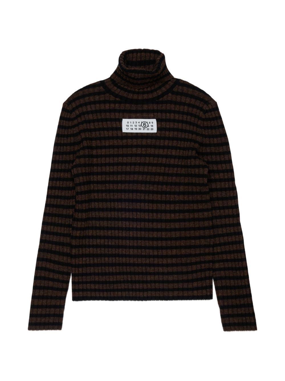 Maglione in Lana Striped Brown M61104MM08Y M6715 MM6 MAISON MARGIELA KIDS 