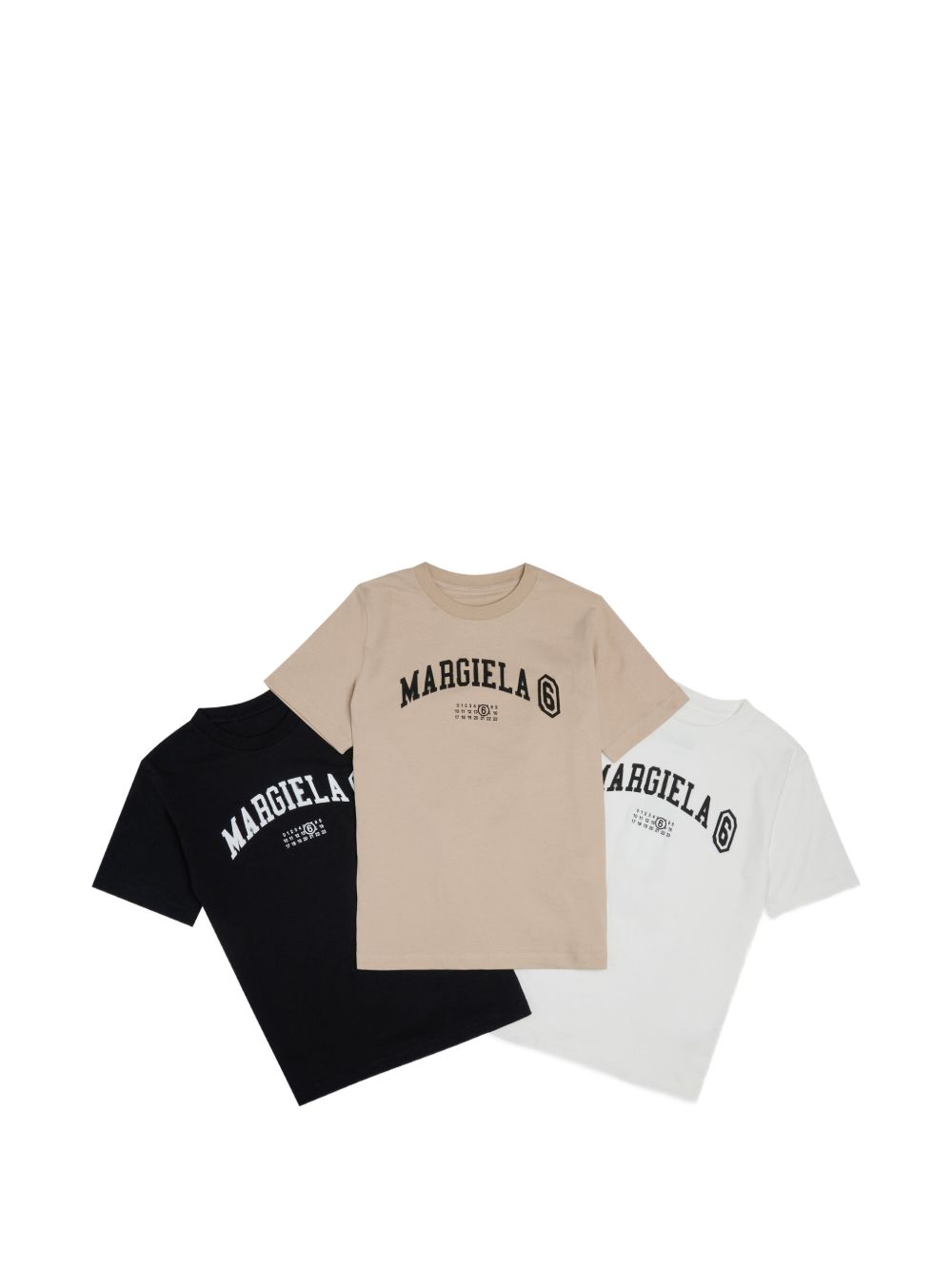 T-shirt Black+ Natural White+ Avana M61162MM04I M6C52 MM6 MAISON MARGIELA KIDS 