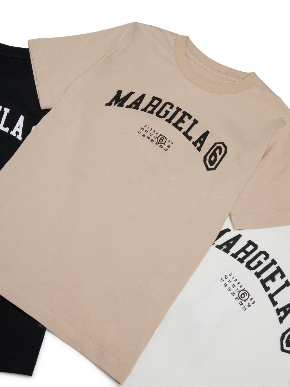 T-shirt Black+ Natural White+ Avana M61162MM04I M6C52 MM6 MAISON MARGIELA KIDS 