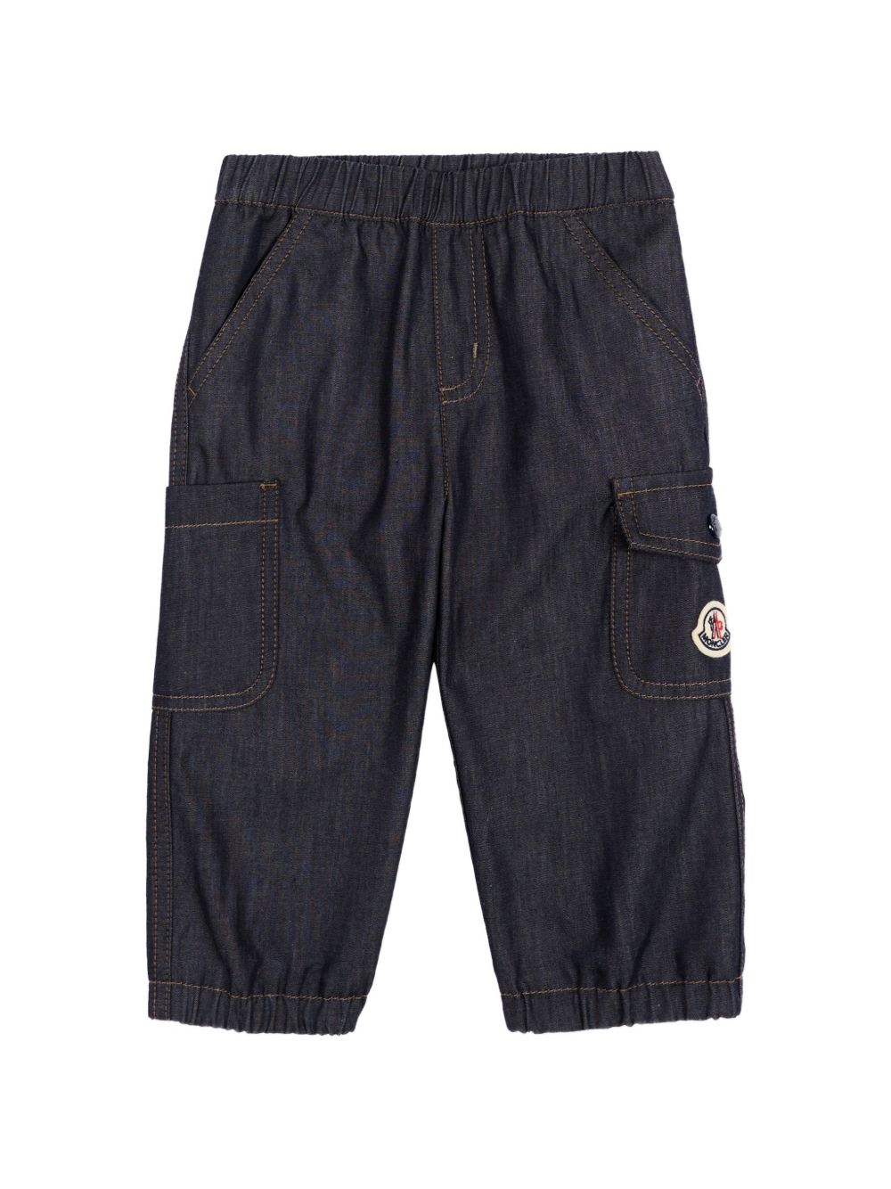 Trousers Blue denim L29512A00002599LQ 77A MONCLER KIDS 