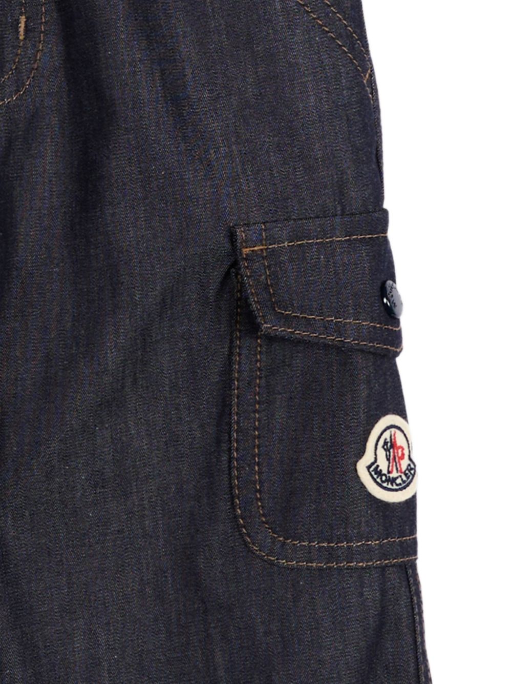 Trousers Blue denim L29512A00002599LQ 77A MONCLER KIDS 