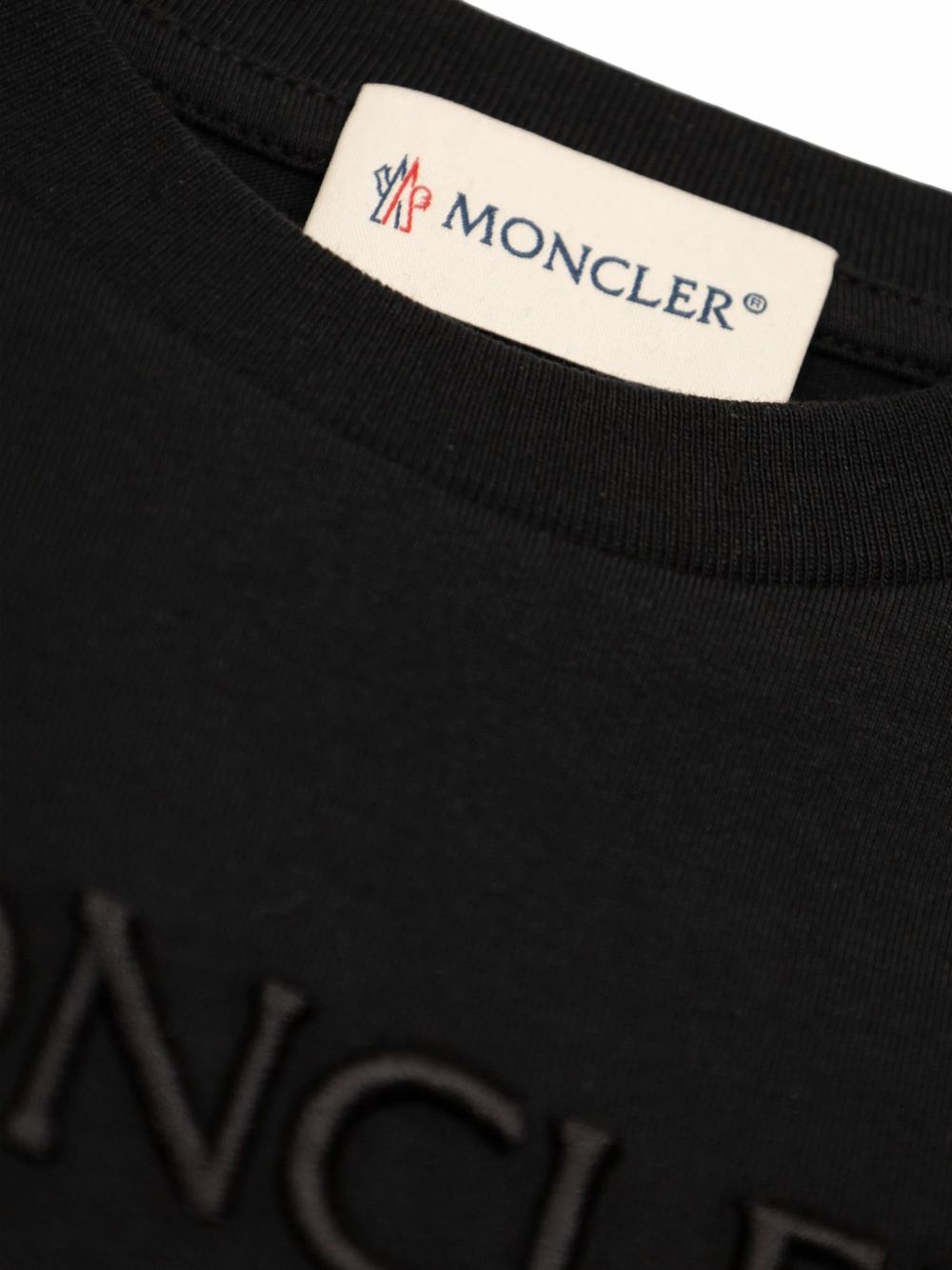 Ss T-Shirt Black L29548C0001889AT9 999 MONCLER KIDS 